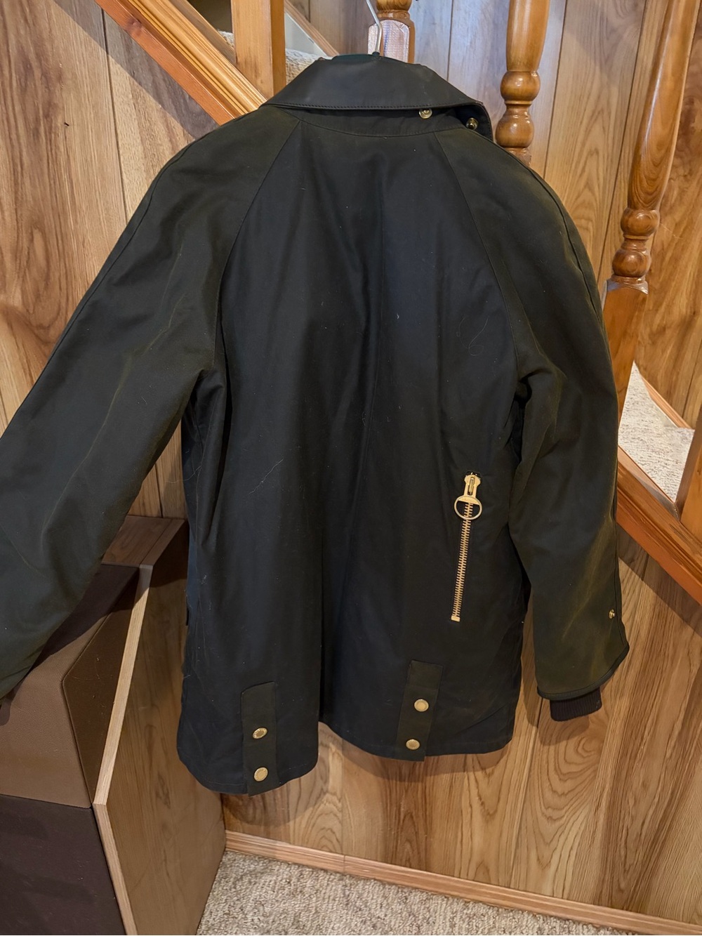 Barbour Norwood Waxed Jacket with Fur Vest - Picture 5 of 8